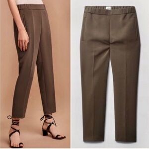 Wilfred Darontal Brown Pull On Crepe Elasticated Waist Pants Size 2 (like Conan)